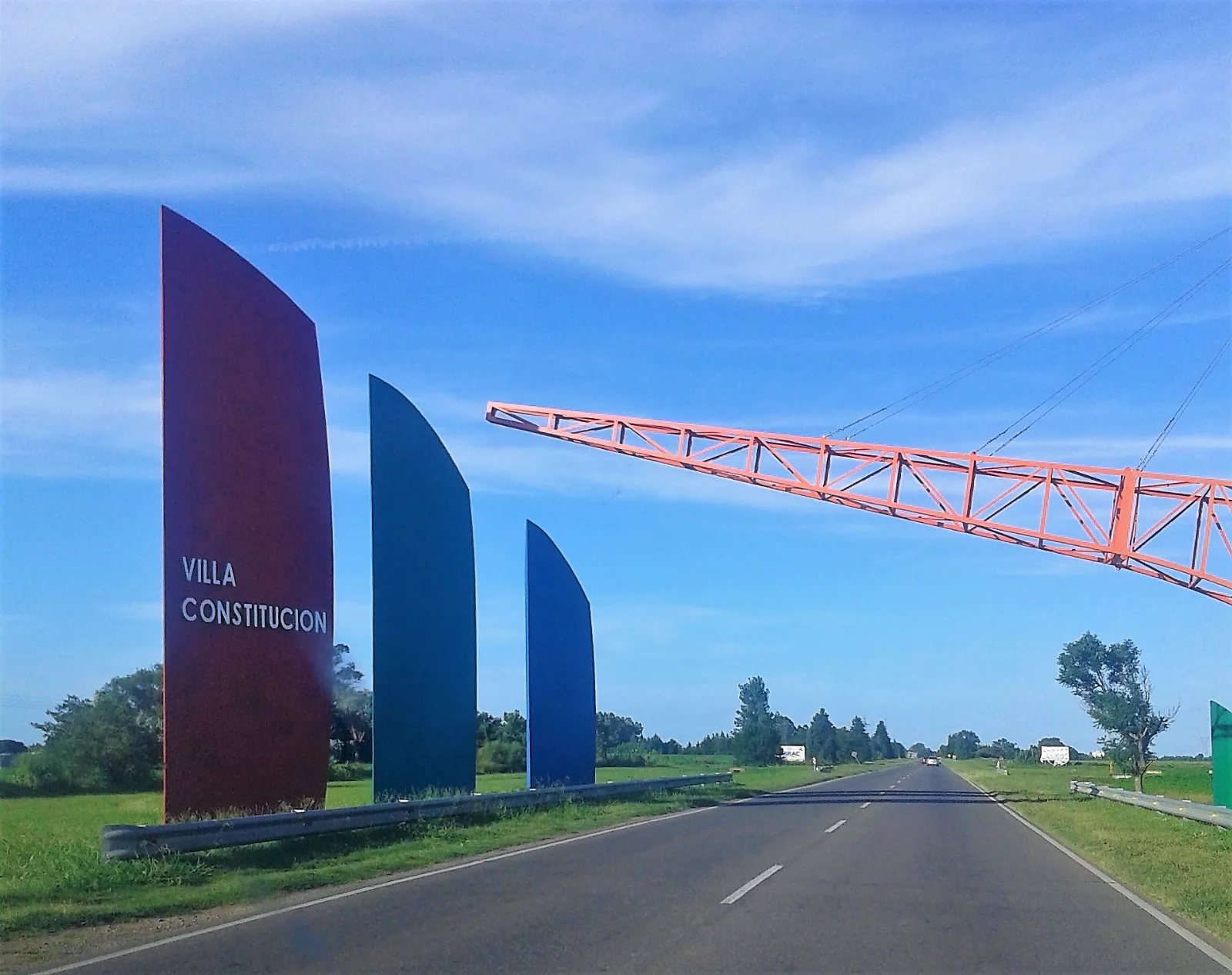 Cartel de acceso a la ciudad de Villa Constitución, Santa Fe